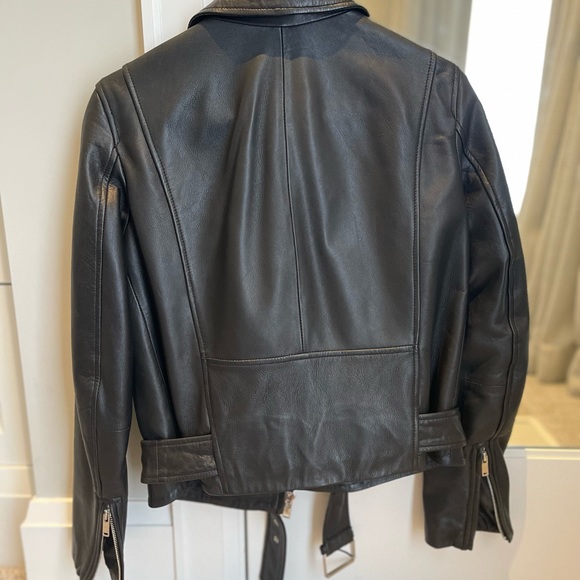 Zara Women leather biker jacket - Picture 3 of 3